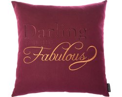 Riverdale Fab - Kussen - 45x45cm - burgundy