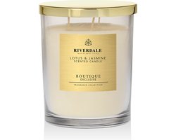 Riverdale - Geurkaars - Boutique Exclusive lijn - Geurkaars in pot - Lotus & Jasmine - 13cm hoog.