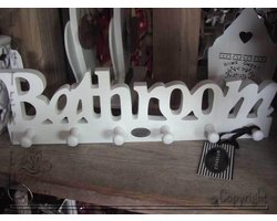 Riverdale Haak Kapstok voor de Badkamer Bathroom - Wit - 5 x 40 x 11.5 cm