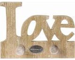 Riverdale Haak Love Houtkleur, 2 stuks