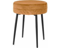 Riverdale voetenbankje / barkrukje Lynn - Caramel - 48cm hoog