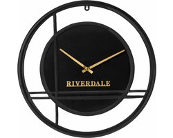 Riverdale  Wandklok Dean Rond - Ø50cm - zwart