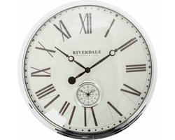 Riverdale Wandklok London zilver 50 cm