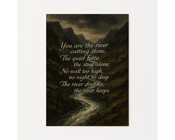Rivier muurdecoratie – wanddecoratie modern – posters woonkamer – 80x120 cm