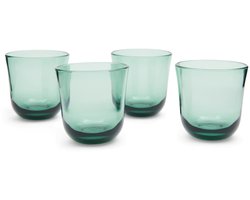 Riviera Maison Amaro Water Glass Set Of 4 pieces - Ms - Groen - 9.5x9.5x9.5 cm