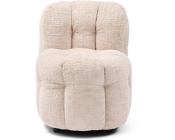 Riviera Maison Arosa Swivel Dining Chair Natural - Polyester, Beukenhout - Natural - 77.0x66.0x91.0 cm