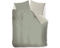 Riviera Maison Bambu dekbedovertrek - Lits-Jumeaux XL - 260x200/220 - Grijsgroen