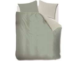 Riviera Maison Bambu dekbedovertrek - Tweepersoons - 200x200/220 - Grijsgroen