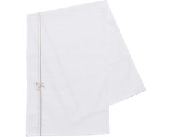 Riviera Maison Beautiful Bow Table Runner 2 pieces - Katoen - Wit - 150.0x50.0x1.0 cm