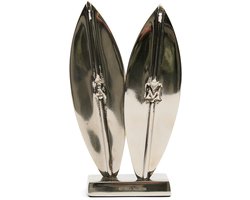 Riviera Maison Beeldje surfborden Zilver - Surfboards Sculpture - Aluminium - (LxBxH) 10x4x17
