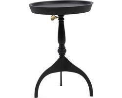 Riviera Maison Bijzettafel Verstelbaar - Crosby Adjustable End Table - Zwart