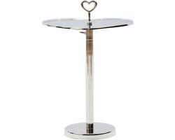 Riviera Maison Bijzettafel Verstelbaar - Lovely Heart Adjustable End Table - Zilver