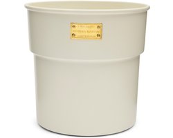 Riviera Maison Bloempot rond Wit - City Loft Plantpot binnen - Aluminium - (ØxH) 22x21.5