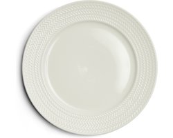 Riviera Maison bord, dinerbord - 1 stuk, Servies, Tafeldecoratie, eetkamer, keuken - RM Bellecôte Dinner Plate - Wit - Porselein