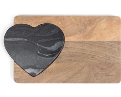 Riviera Maison Borrelplank Serveerplank Hout - Love For Food Serving Board -
