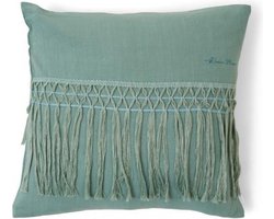 Rivièra Maison Botanical Fringe PC green 50x50 - sierkussen