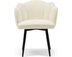 Riviera Maison Carnaby DAC Turn Leg IvoryWhite - Polyester, IJzer - Ivory White - 66.0x64.0x58.0 cm
