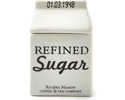 Rivièra Maison Carton Jar Sugar - Suikerpot - Wit