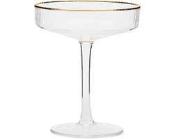 Riviera Maison champagnecoupe, champagneglas 165 ml - 1 stuk, Vaatwasserbestendig - Maison Coupe - Transparant - Glas