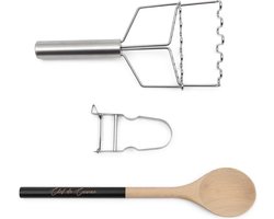 Riviera Maison Chef de Cuisine Mashed Potatoe Set - Roestvrij Staal - Zwart - 33.0x22.0x7.5 cm