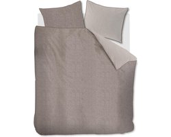 Riviera Maison Chevron Weave dekbedovertrek - Tweepersoons - 200x200/220 - Bruin