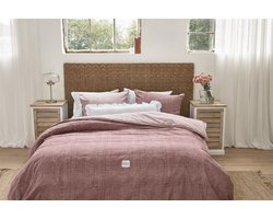 Riviera Maison Coughton Court dekbedovertrek - Tweepersoons - 200x200/220 - Roze