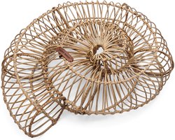Riviera Maison Decoratieve Schelp, Rotan Zeeschelp Groot - Rustic Rattan 3D Round Seashell Decoration - Bruin - Rattan Lasio