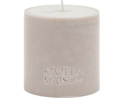 Riviera Maison decoratieve stompkaars, ronde kaarsen 10x10 cm, verlichting, woonaccessoires - Pillar Candle ECO - Beige - stearine