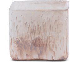 Riviera Maison Desert Square Votive S - Glas - Wit - 10.0x10.0x10.0 cm