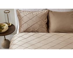 Rivièra Maison - Diamond dekbedovertrek - Lits-Jumeaux XL - 260x200/220 cm - Zand