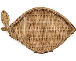 Riviera Maison Dienblad Ovaal 24 cm - RM Lovely Lemon Mini Tray - Naturel