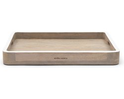 Riviera Maison Dienblad Rechthoek hout met handvaten - Macumba decoratief dienblad bruin
