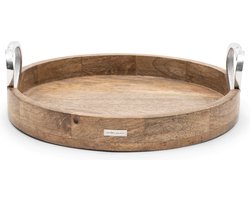 Riviera Maison Dienblad Rond - Pretty Hearts Serving Tray - Naturel