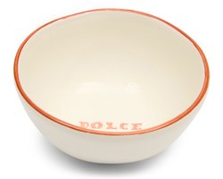 Riviera Maison Dipschaaltjes rond Rood - Bella Dolce Schaaltje bloemenprint - Keramiek, Aardewerk