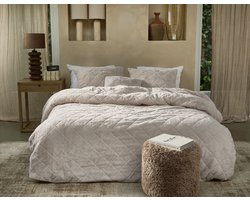 Rivièra Maison Dreamfur dekbedovertrek - Tweepersoons - 200 x 200/220 cm - Zand