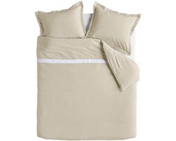 Riviera Maison Ease dekbedovertrek - Tweepersoons - 200x200/220 - Zand