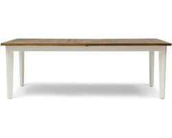 Rivièra Maison - Eettafel Uitschuifbaar, Licht Hout, Gerecycled Eikenhout en Populierenhout