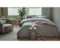 Rivièra Maison Emery dekbedovertrek - Lits-Jumeaux - 240 x 200/220 cm - Taupe