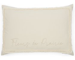 Riviera Maison Fleurs Signature Pillow Cover - - Off White - 65.0x45.0x0.5 cm