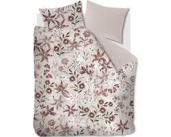 Riviera Maison Floral Flowers dekbedovertrek - Lits-Jumeaux - 240x200/220 - Rood