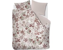 Riviera Maison Floral Flowers dekbedovertrek - Tweepersoons - 200x200/220 - Rood