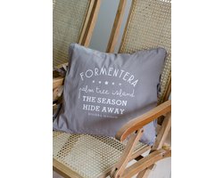 Riviera Maison  Formentera Hide Away P. Cover - Kussenhoes - 50x50 - Beige - Katoen