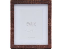 Riviera Maison Fotolijst Naturel - Adrienne 13x18 met Houten Frame - Hout, Glas - (LxBxH) 1x25x20
