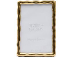 Riviera Maison Fotolijst organisch Goud - Wavy Fotolijstje staand 20x30 - Aluminium, Glas, Hout