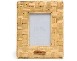 Riviera Maison Fotolijst rechthoek Bruin - Alesso Fotolijstje staand 13x18 - Rattan, Glas
