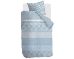Rivièra Maison Francesco dekbedovertrek - Eenpersoons - 140 x 200/220 cm - Blauw