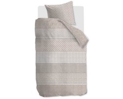 Rivièra Maison Francesco dekbedovertrek - Eenpersoons - 140 x 200/220 cm - Zand