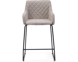 Riviera Maison Frisco Drive CounterStoolFaBFlax FR - Katoen, Viscose, Linnen, IJzer - Fabulous Flax - 54.0x54.0x96.0 cm