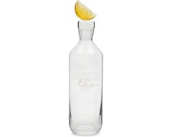 Riviera Maison Glazen Karaf Waterkan - Squeeze The Day Bottle - Transparant