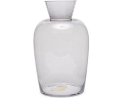 Riviera Maison Glazen vaas, Luxe Bloemenvaas Donker Glas RM Porthos Vase - Grey - Glas